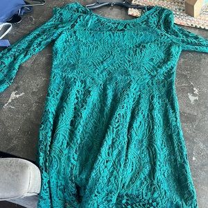 Green lace dress size 10